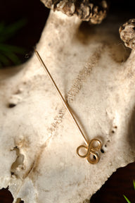 Late medieval veil pin, bronze