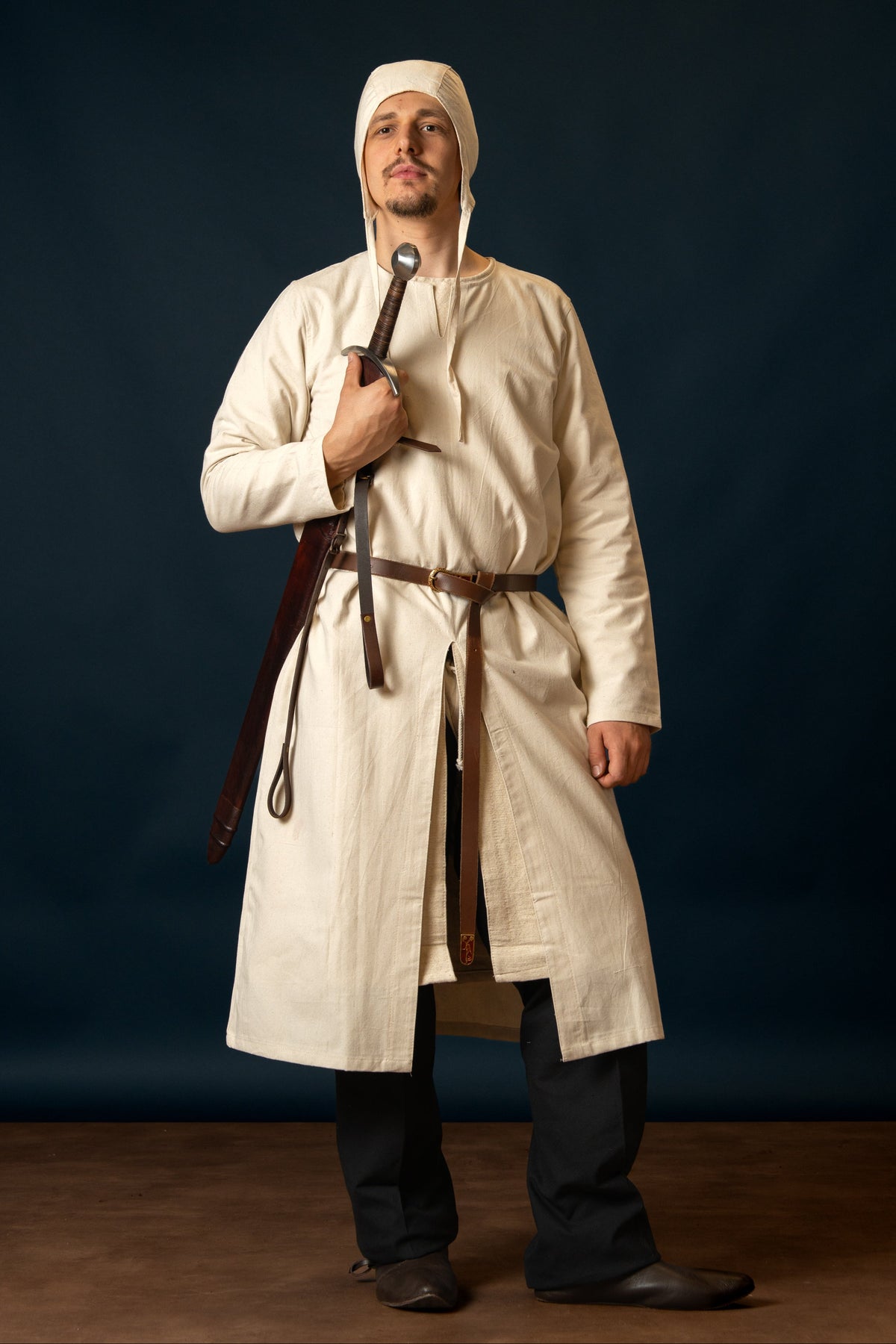 Long Medieval Tunic Gilbert, natural