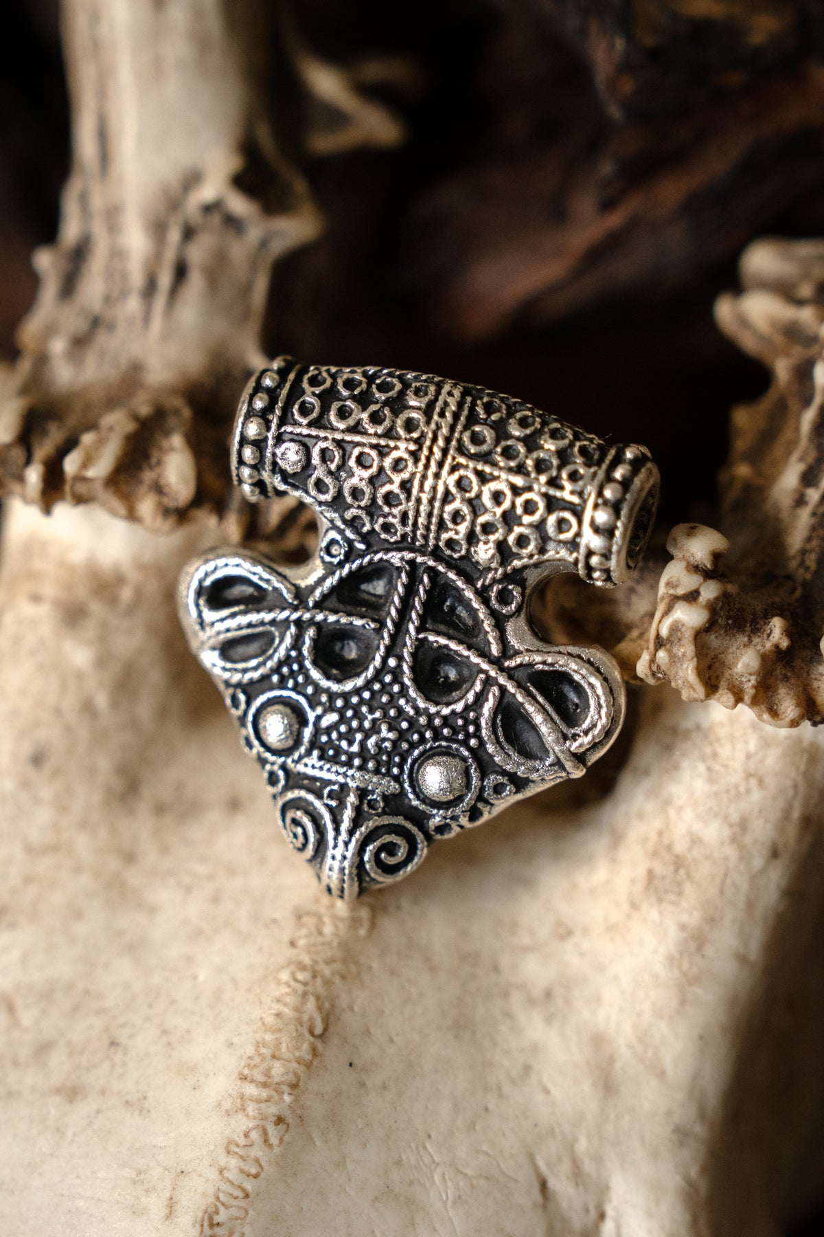 Luxury Thor's hammer Sigtuna, silvered bronze