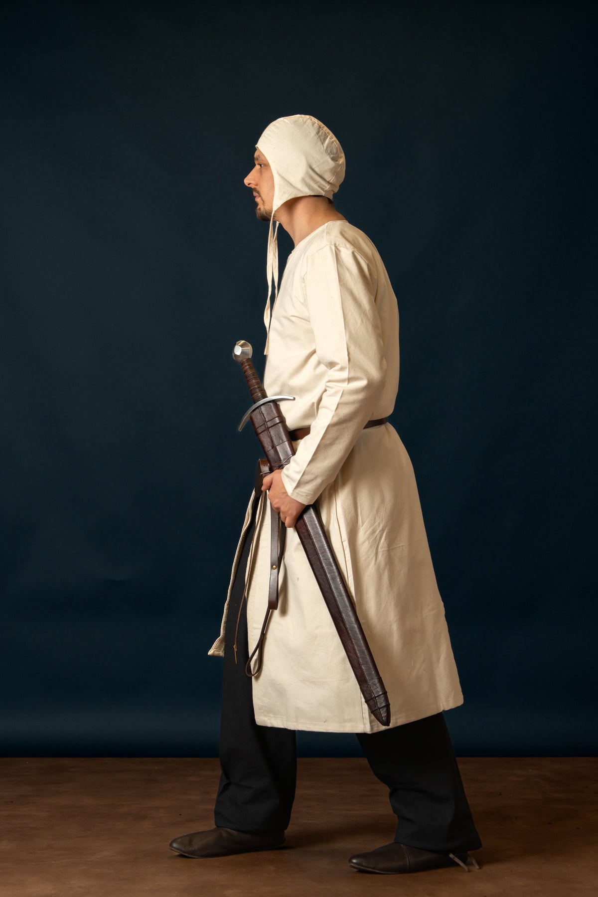 Long Medieval Tunic Gilbert, natural