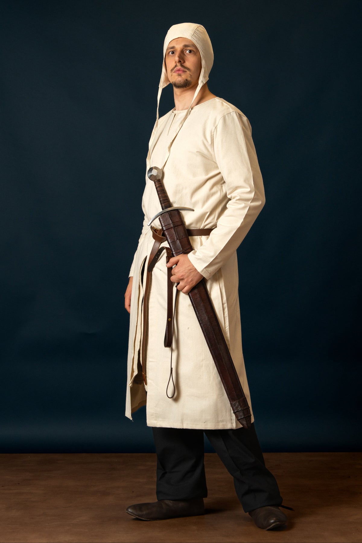 Long Medieval Tunic Gilbert, natural