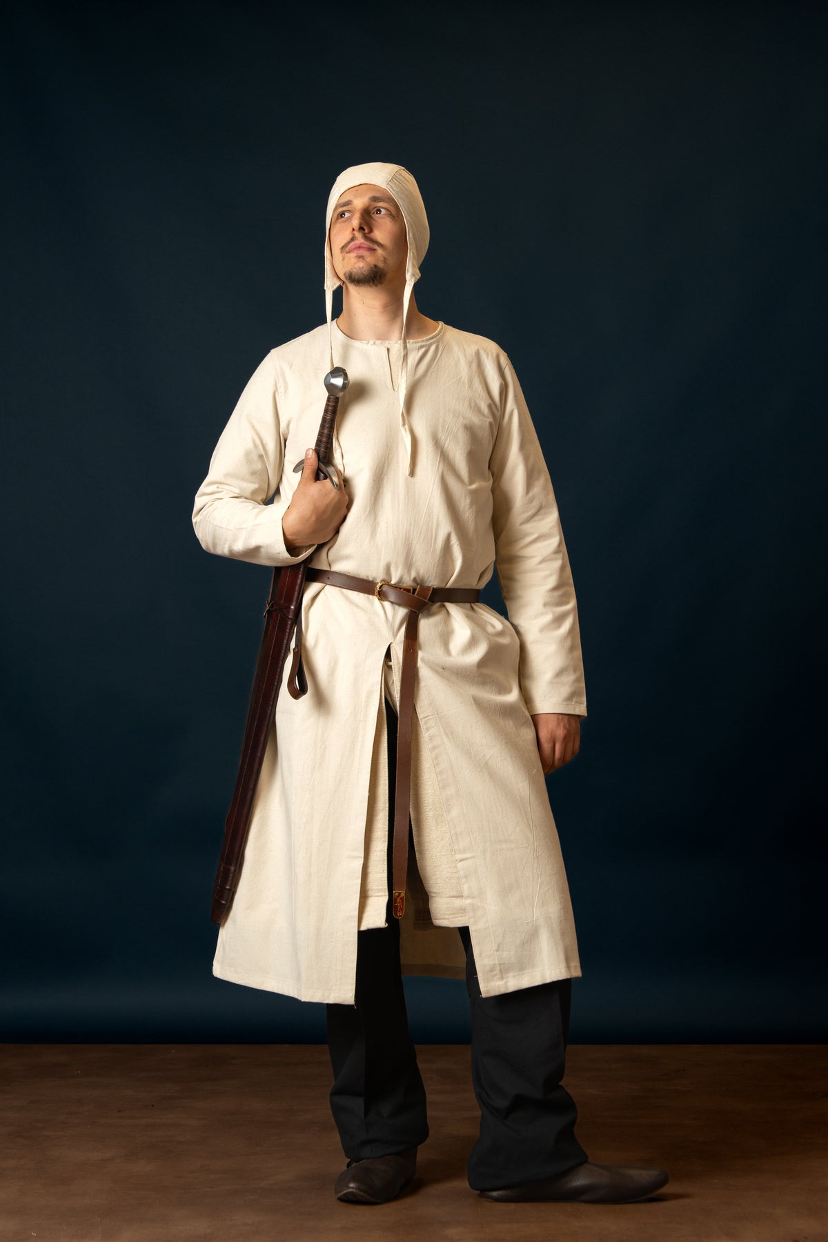 Long Medieval Tunic Gilbert, natural