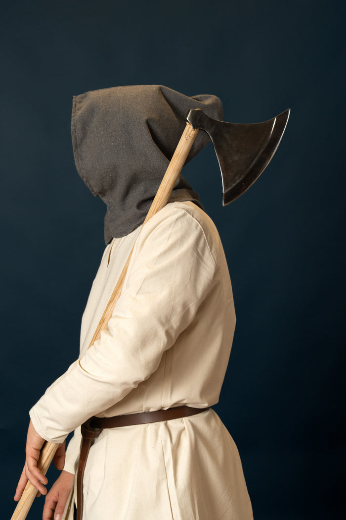 Medieval hood, grey