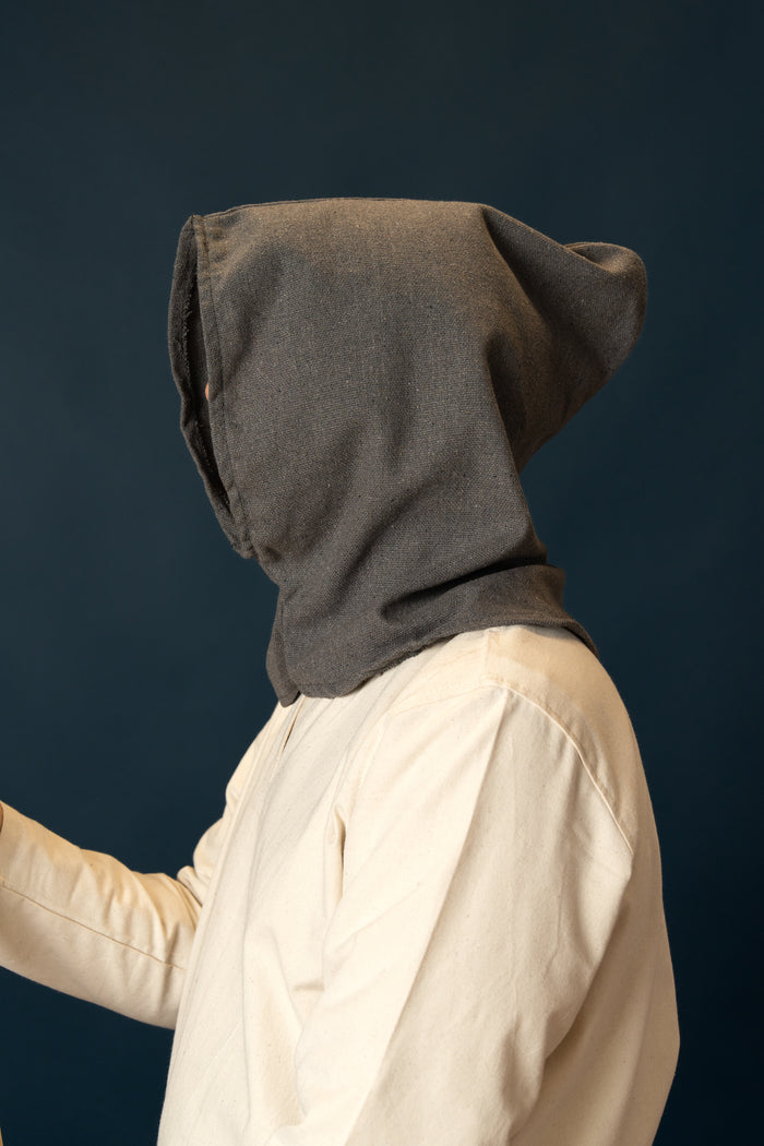Medieval hood, grey