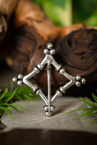 Medieval brooch Bamberg, silvered bronze