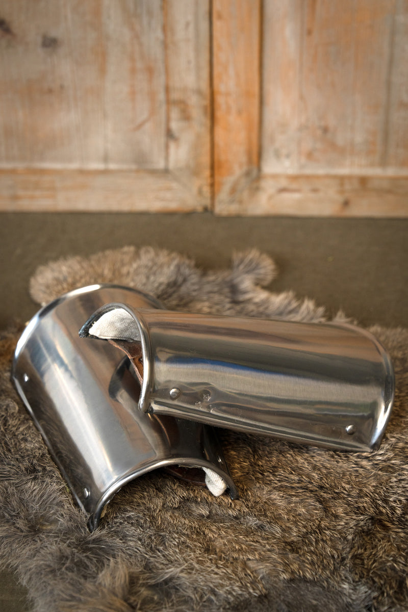 Stålbracers, underarmskydd, 1,6 mm