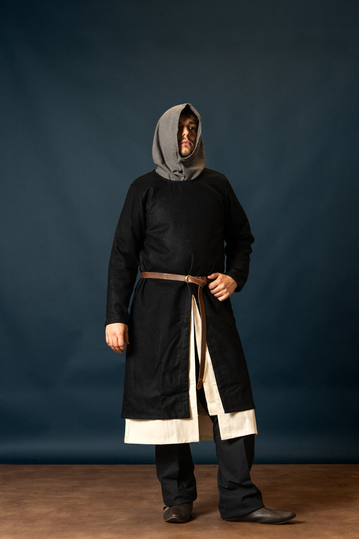 Medieval hood, grey