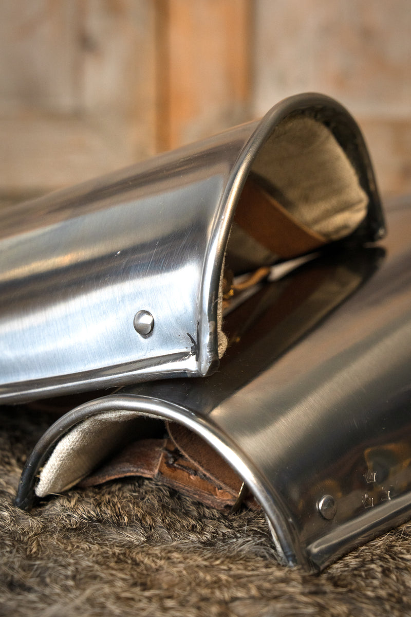 Stålbracers, underarmskydd, 1,6 mm