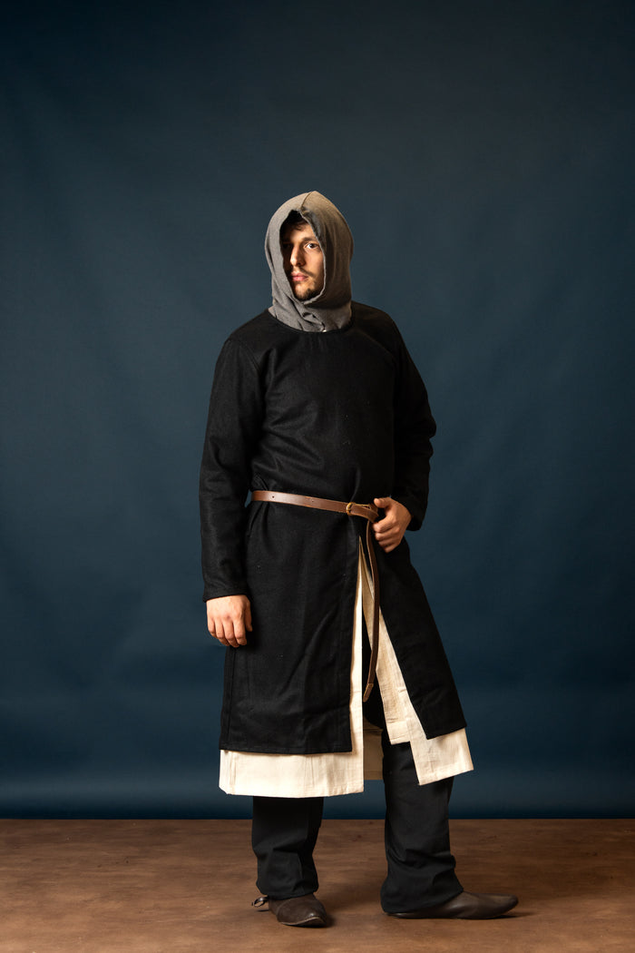 Medieval hood, grey