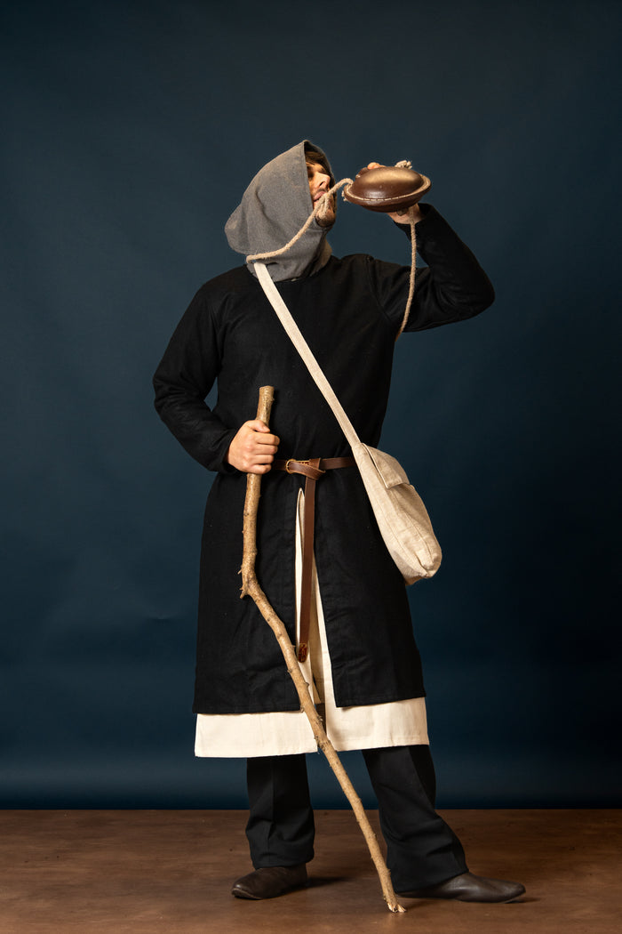 Medieval hood, grey