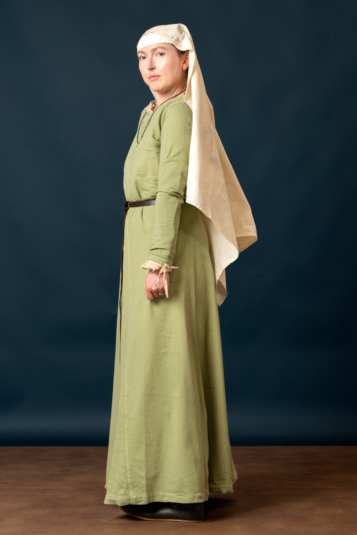 Dress Tyra, washed green