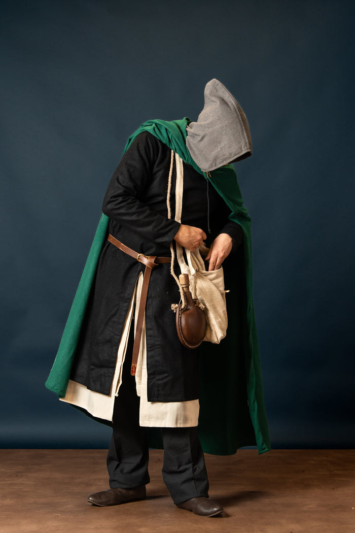 Medieval hood, grey