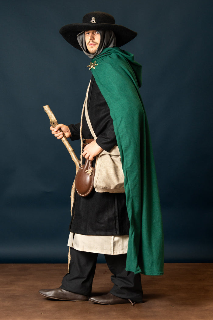 Cloak Aaron, wool blend, green