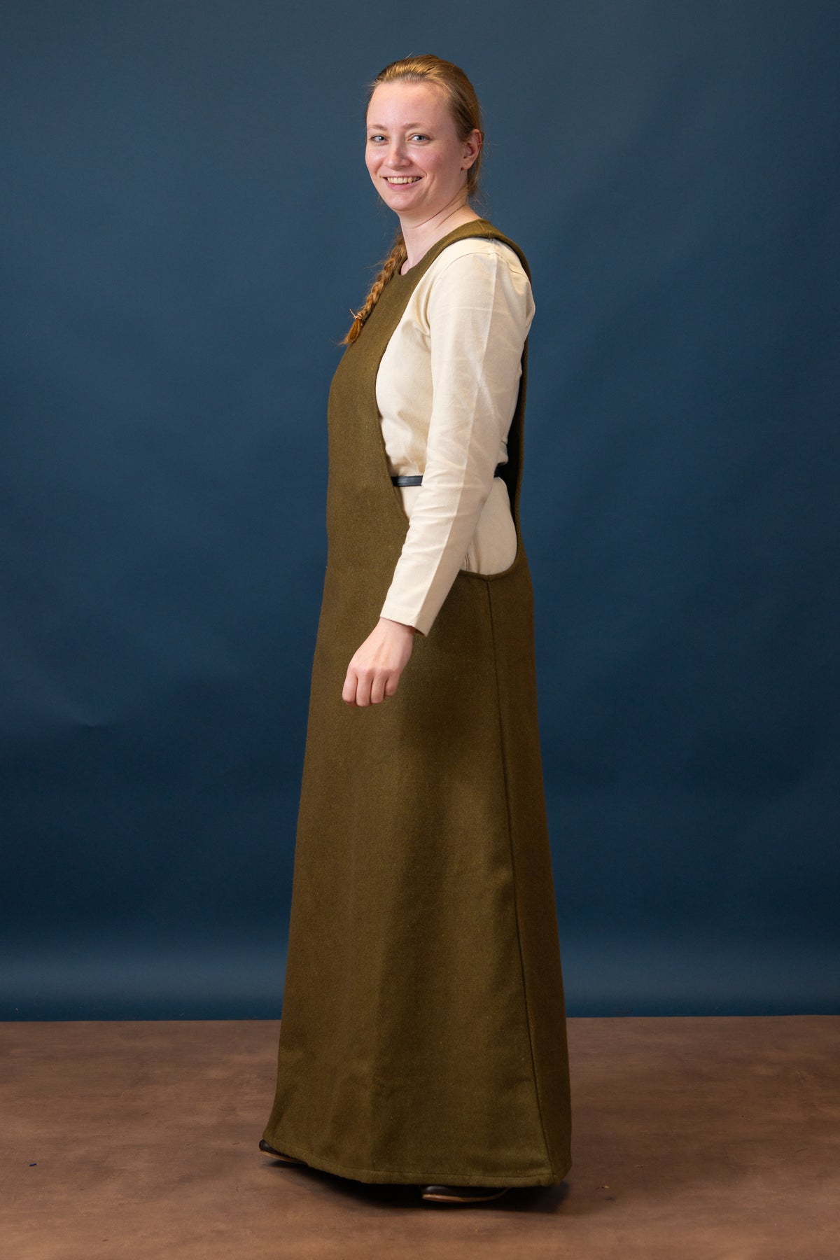 Surcote Albrun, green, wool blend