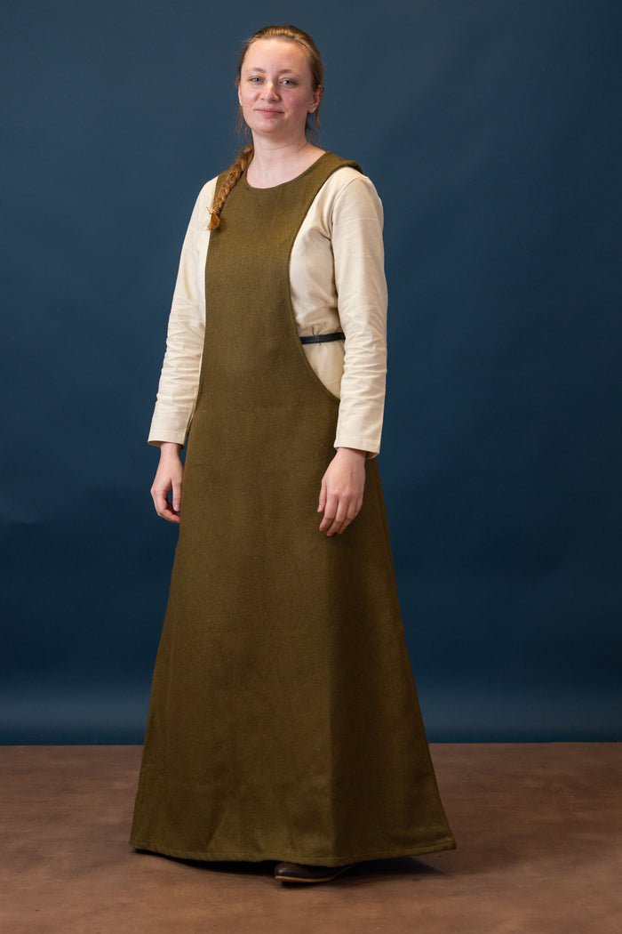 Surcote Albrun, green, wool blend
