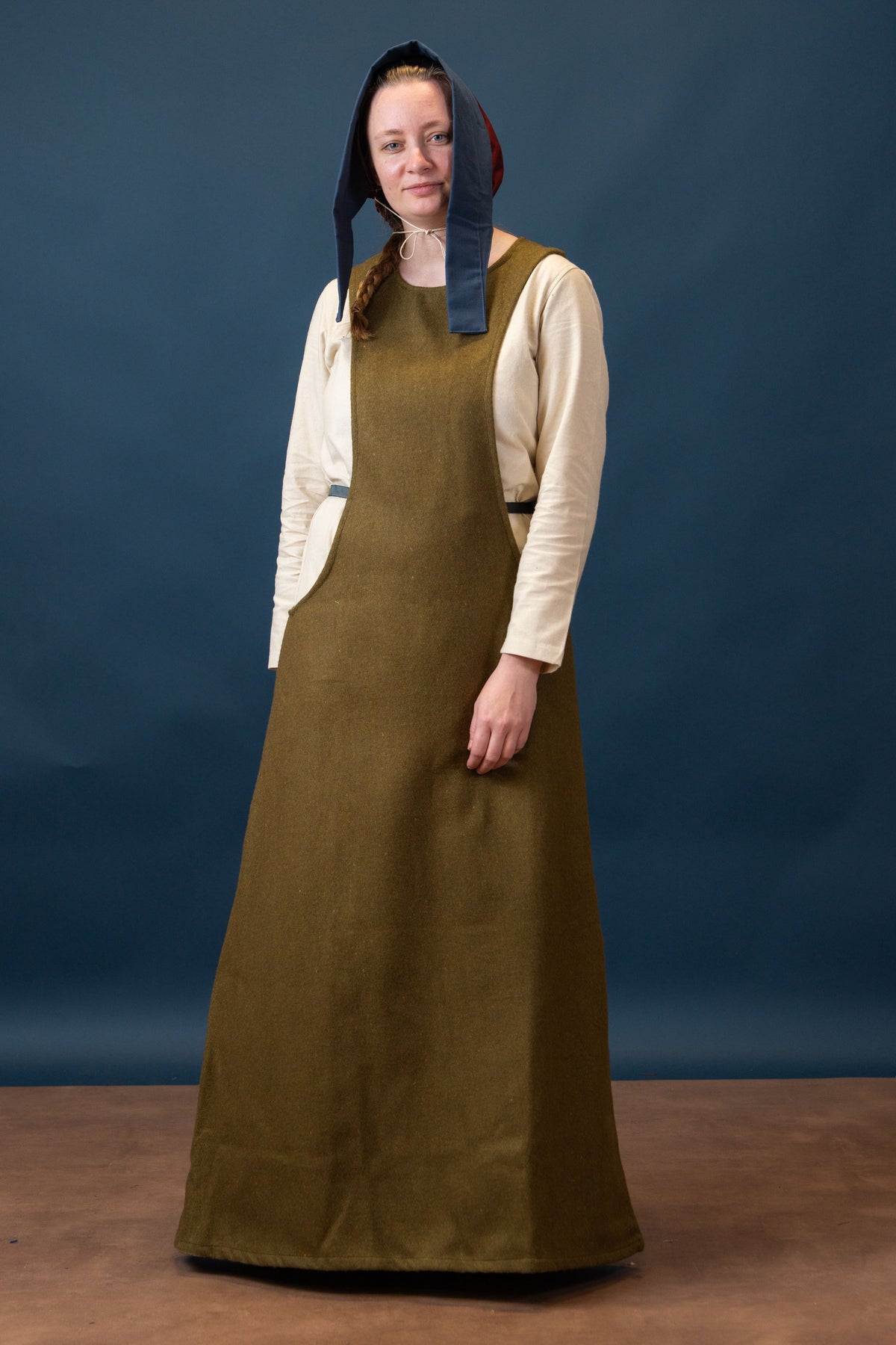 Surcote Albrun, green, wool blend