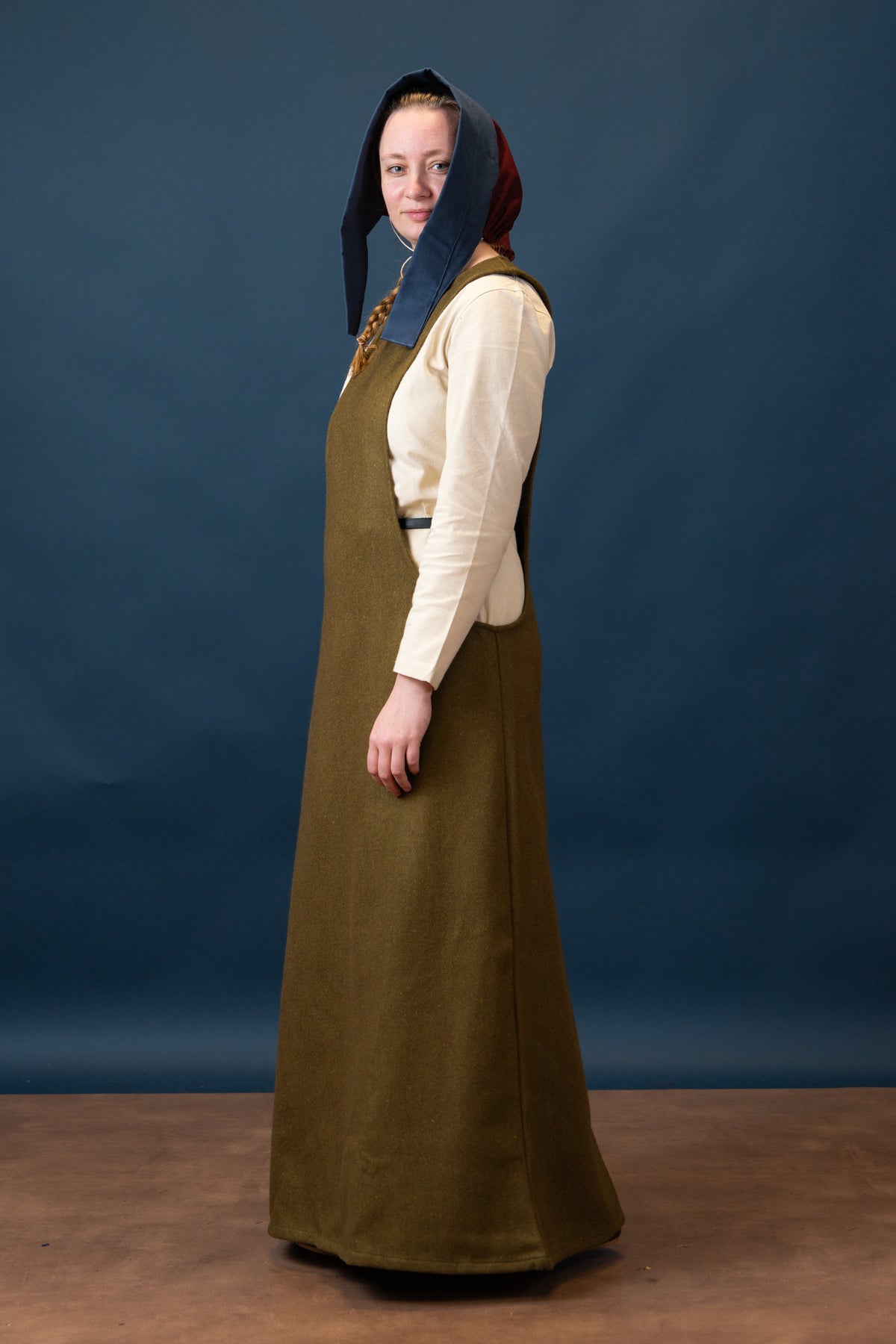 Surcote Albrun, green, wool blend