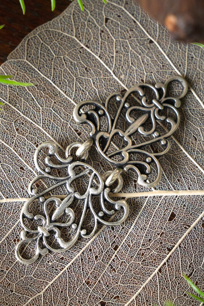Renaissance cloak clasp, silvered bronze