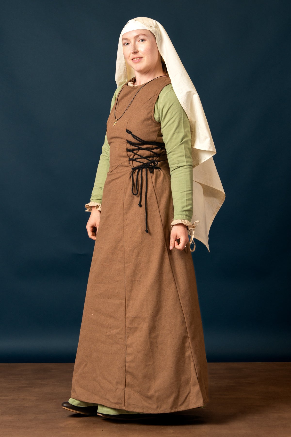 Dress Tyra, washed green