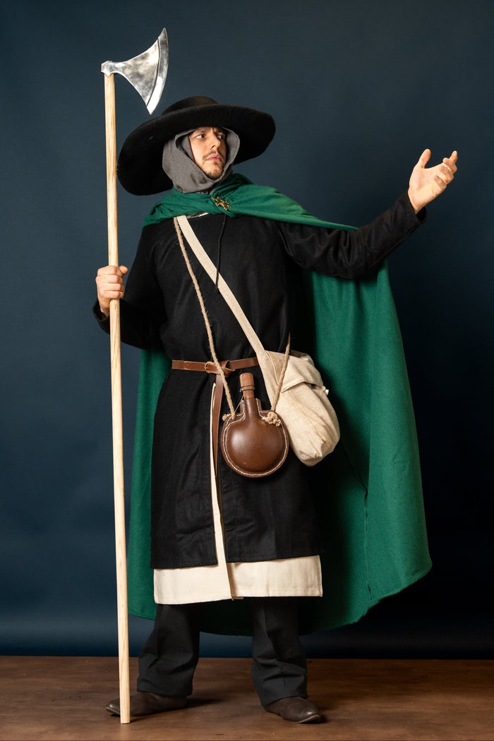 Cloak Aaron, wool blend, green