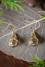 Earrings Gotland Rock Crystal, 1.2 cm, Bronze
