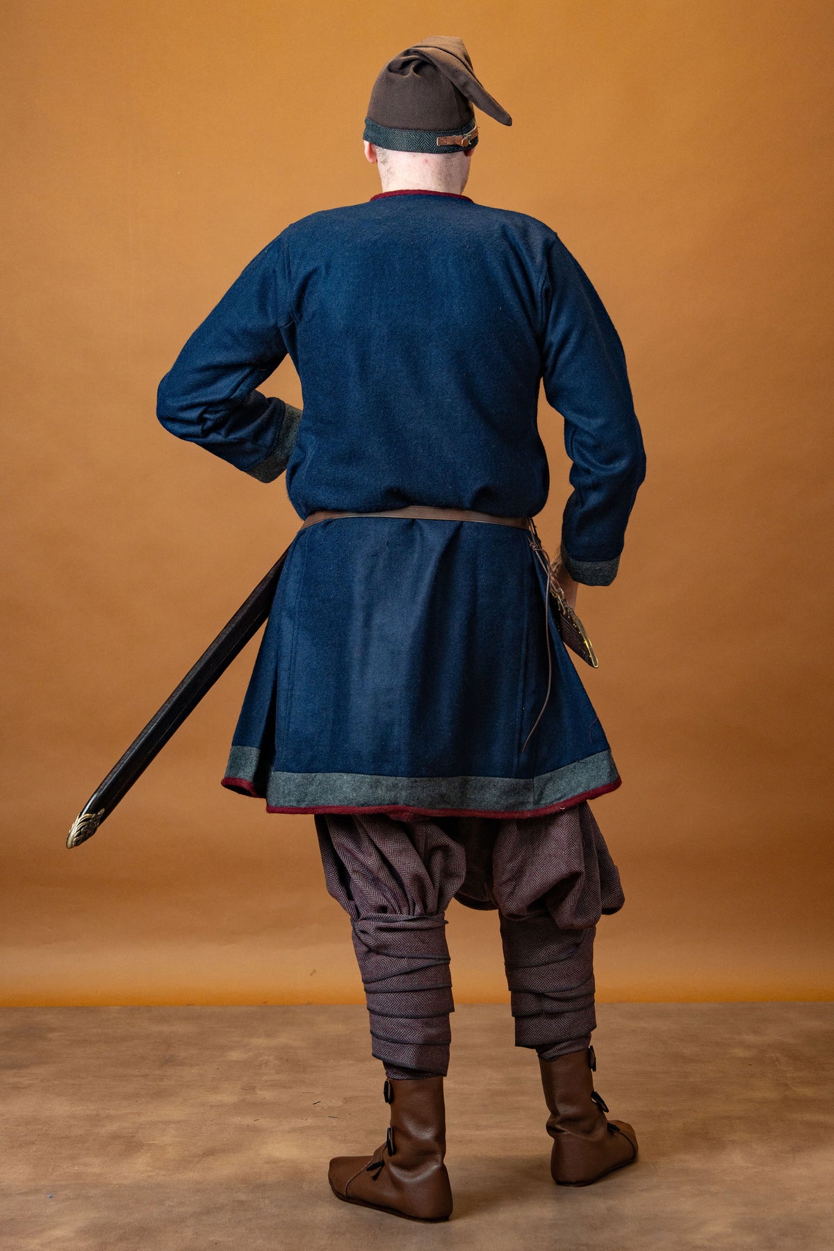 Rusvik Viking kaftan Kosma, blue, wool blend