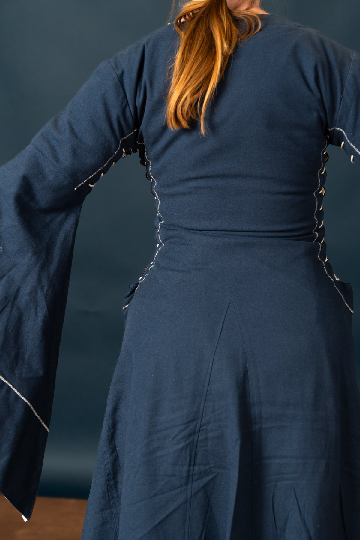 Medieval bliaut Amal, blue-white