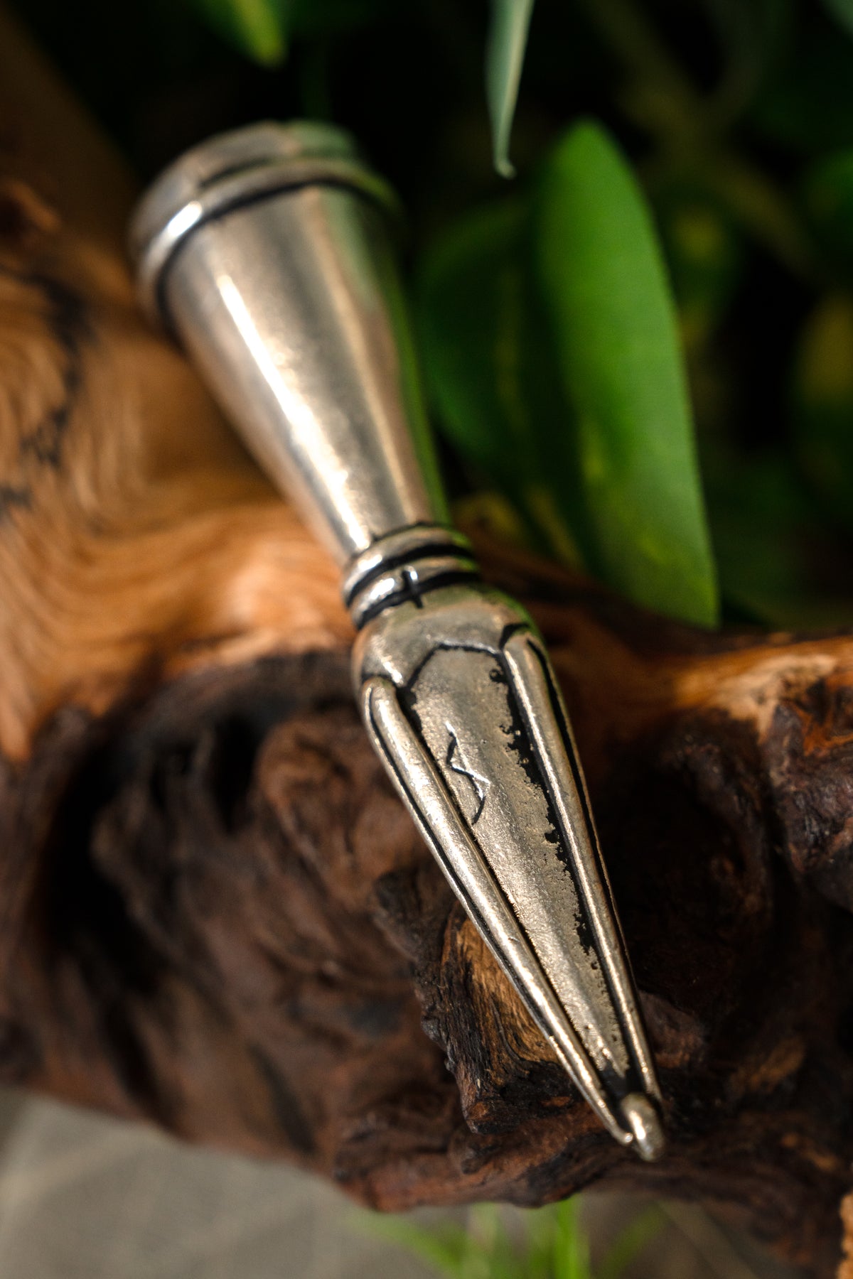 Drinking horn decoration Stavanger, silvered