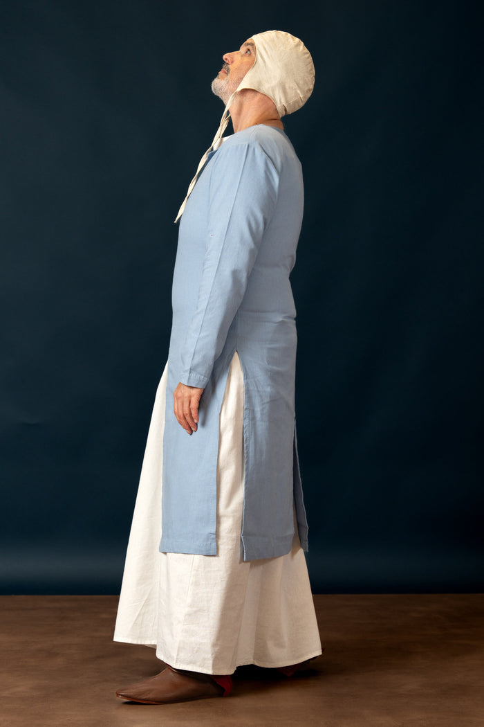 riding tunic, cotton-linen mix, blue