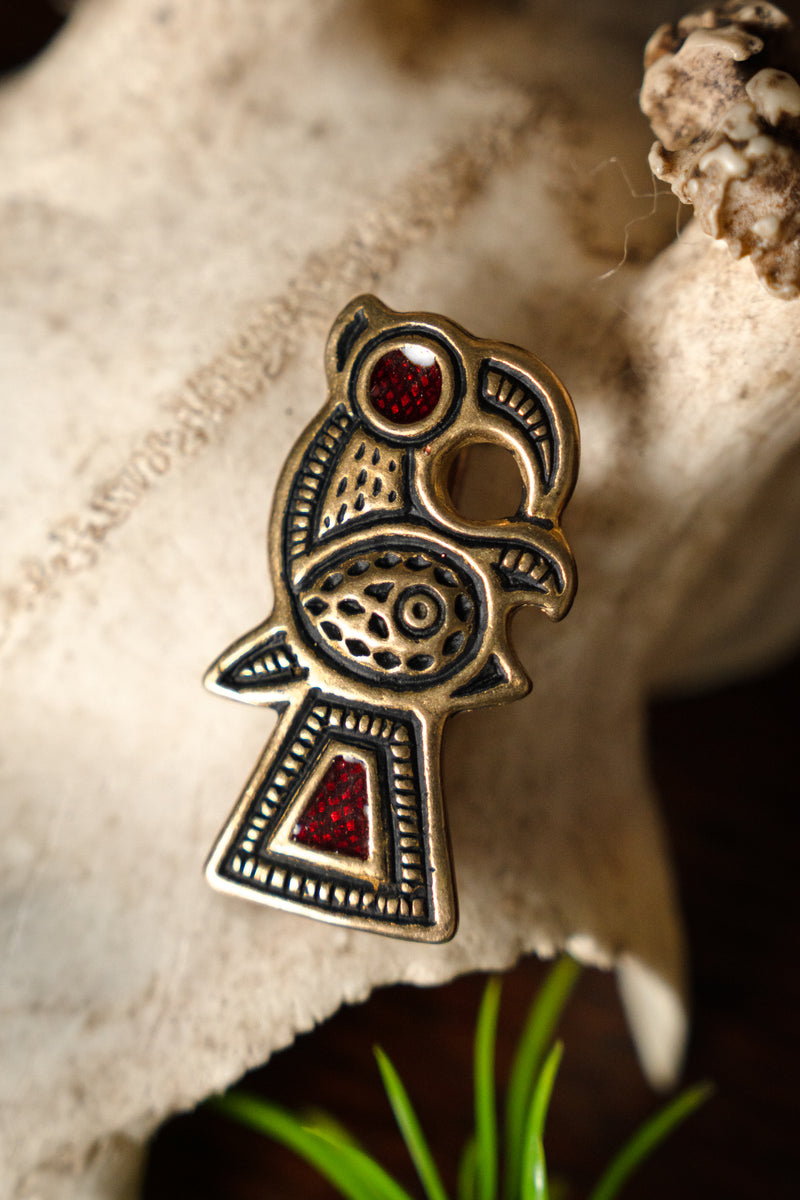 Frankisk fuglebroche, bronze