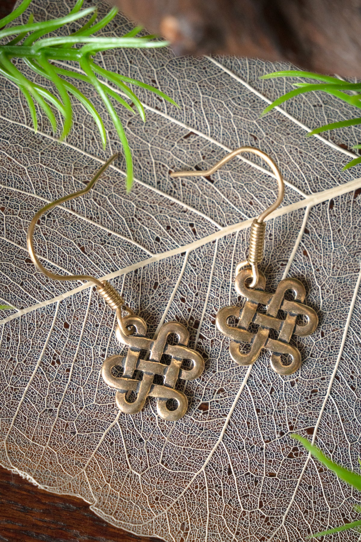 Celtic earrings Lugh, bronze