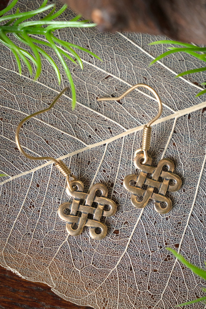 Celtic earrings Lugh, bronze
