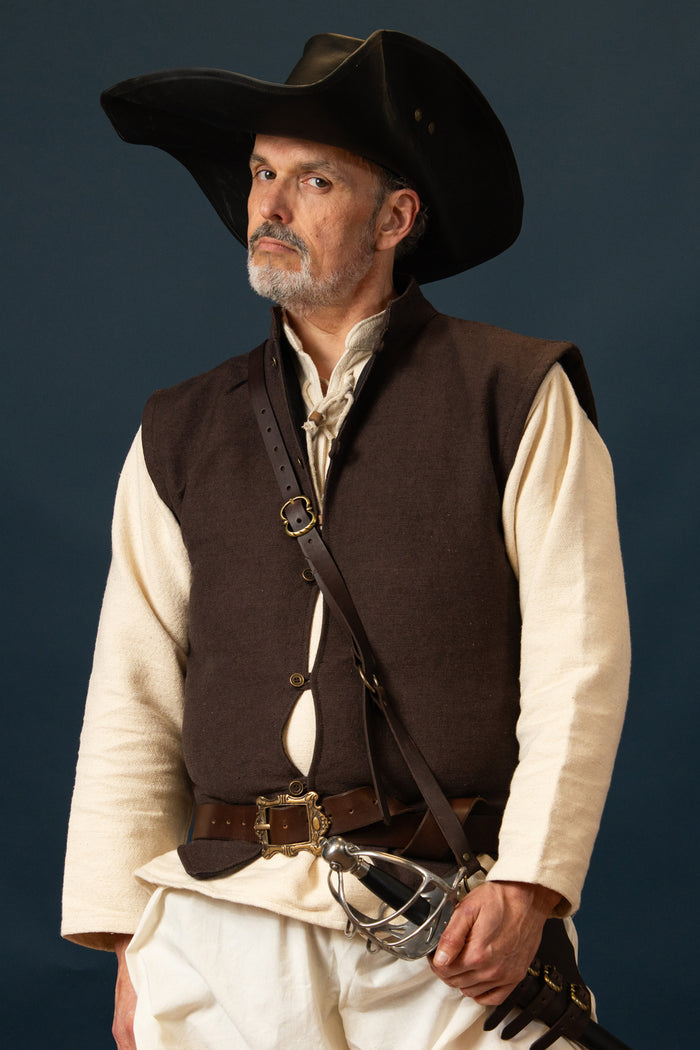 17th century sailor's vest, brown