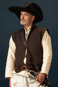 17th century sailor's vest, brown