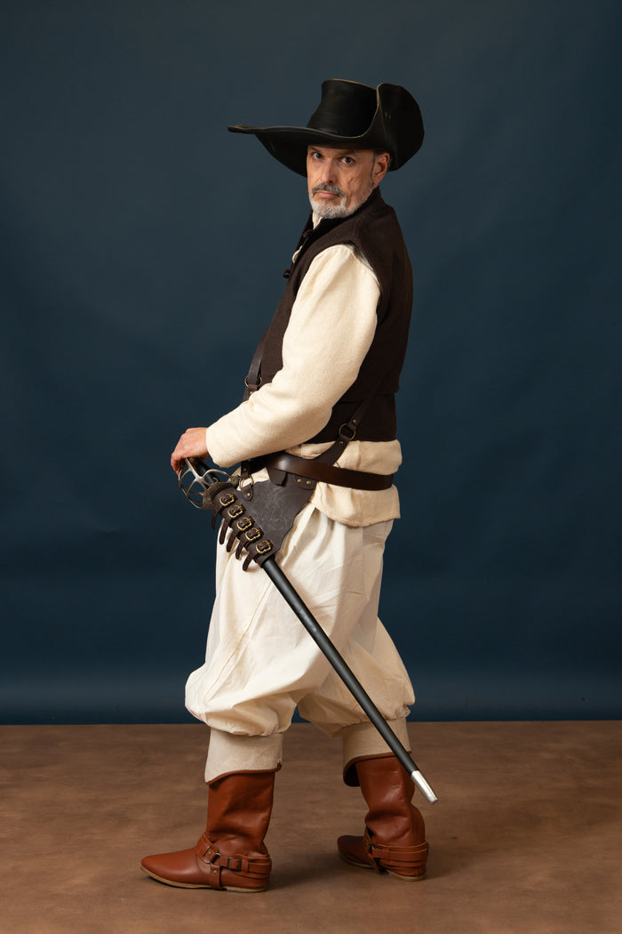 Rapier baldric, 16th-17th century, brown