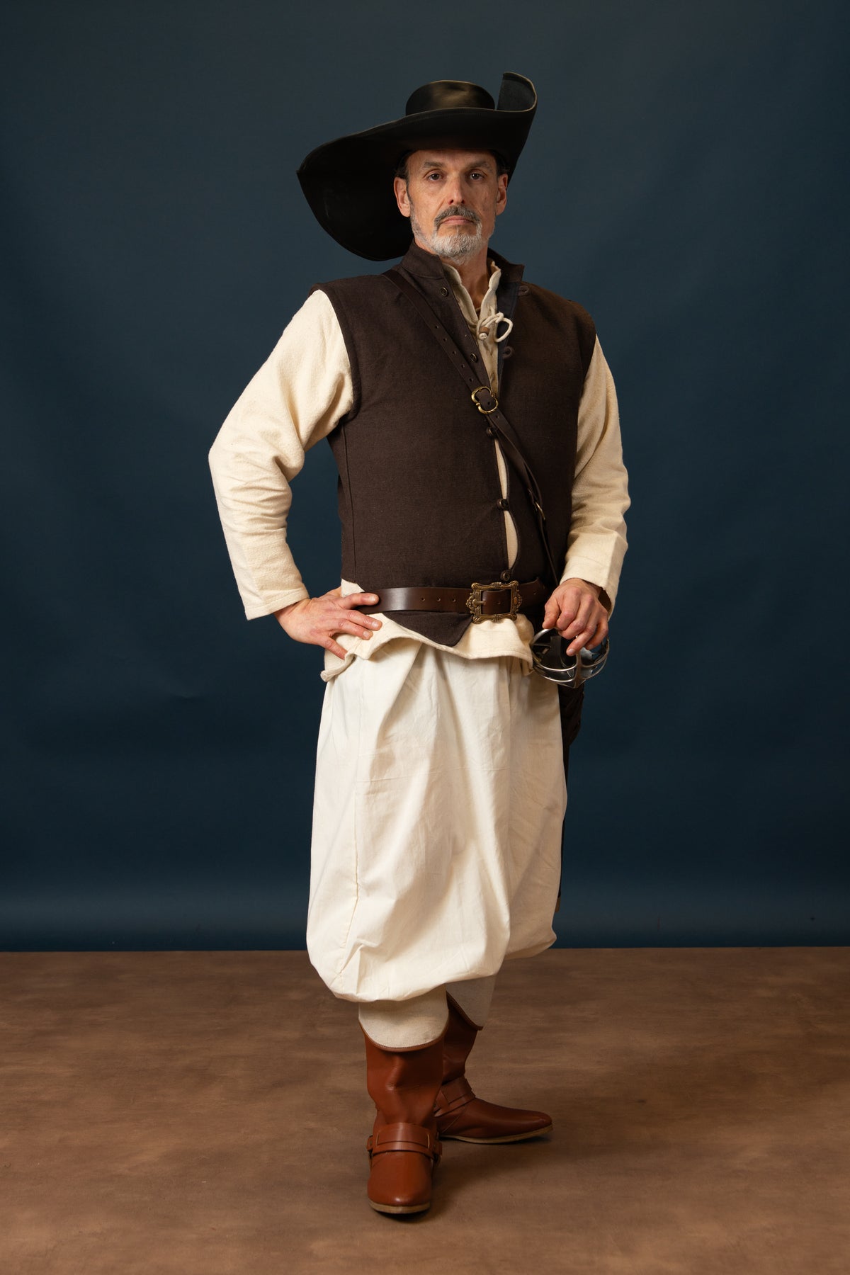 17th century sailor's vest, brown