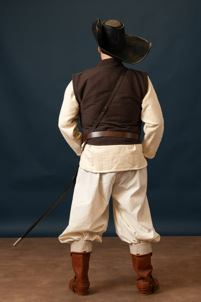 17th century sailor's vest, brown