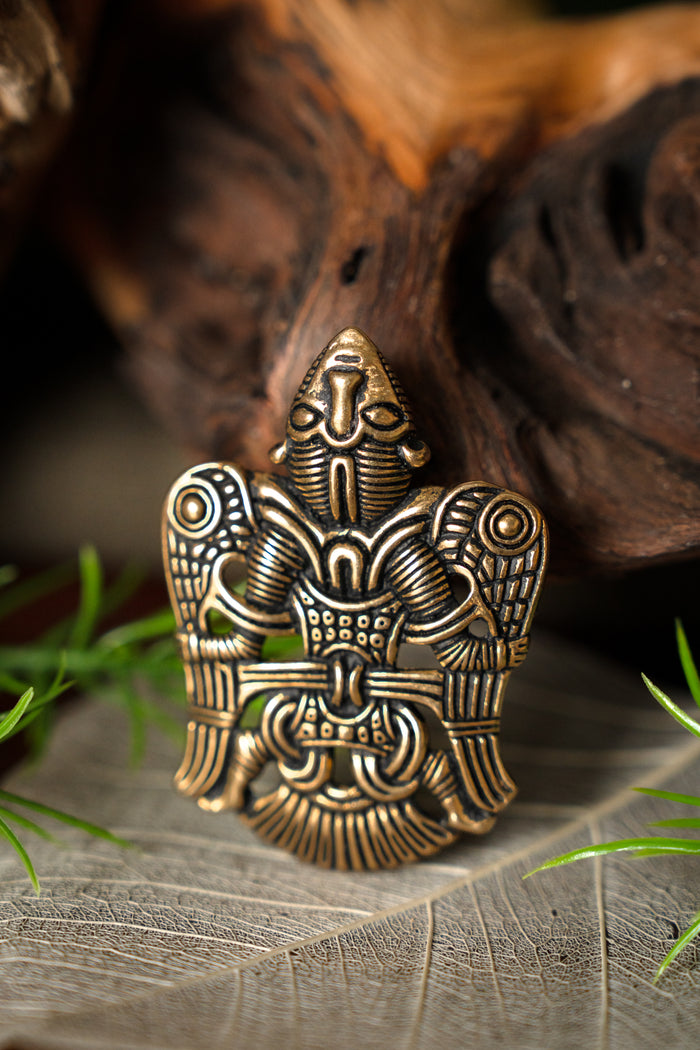 Viking jewelled winged man of Uppåkra, bronze