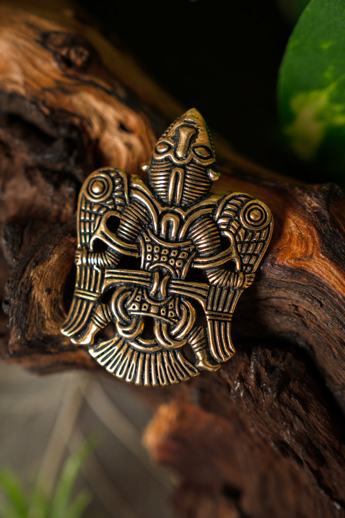 Viking jewelled winged man of Uppåkra, bronze