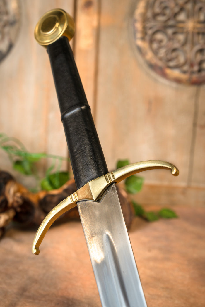 Longsword with leather scabbard, blunt (battle-ready)