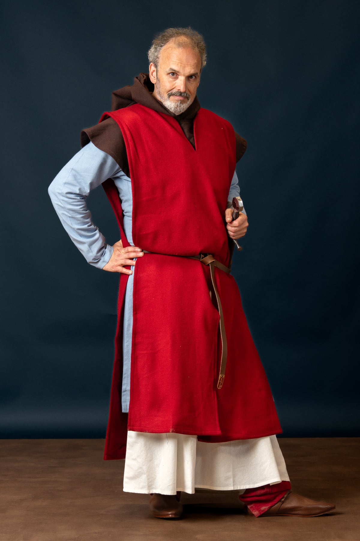 Cyclas, overdressed, Bernard, wool blend, red