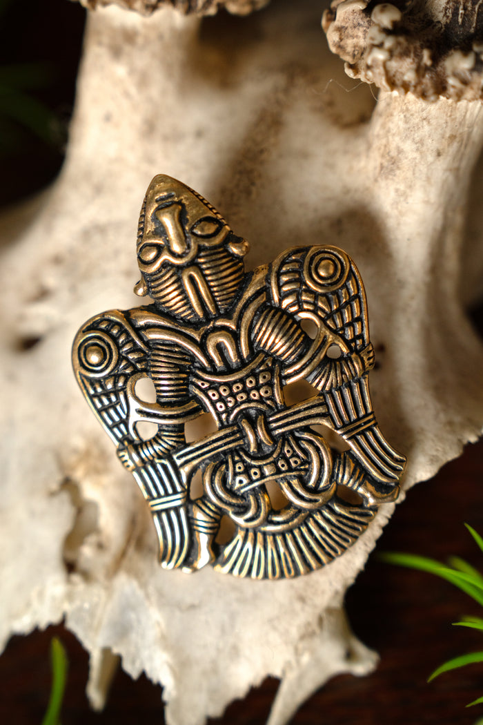 Viking jewelled winged man of Uppåkra, bronze