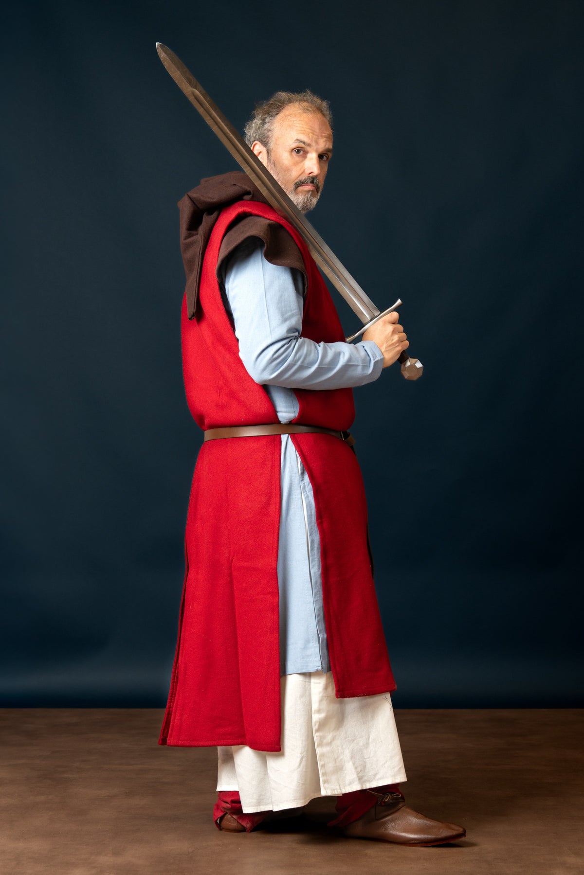 Cyclas, overdressed, Bernard, wool blend, red