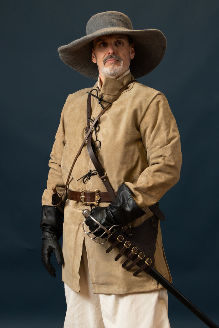 17th Century Suede Jacket Tilly, Sand (Buffcoat)