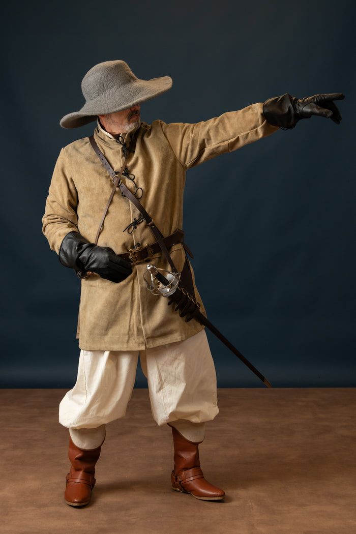 17th Century Suede Jacket Tilly, Sand (Buffcoat)