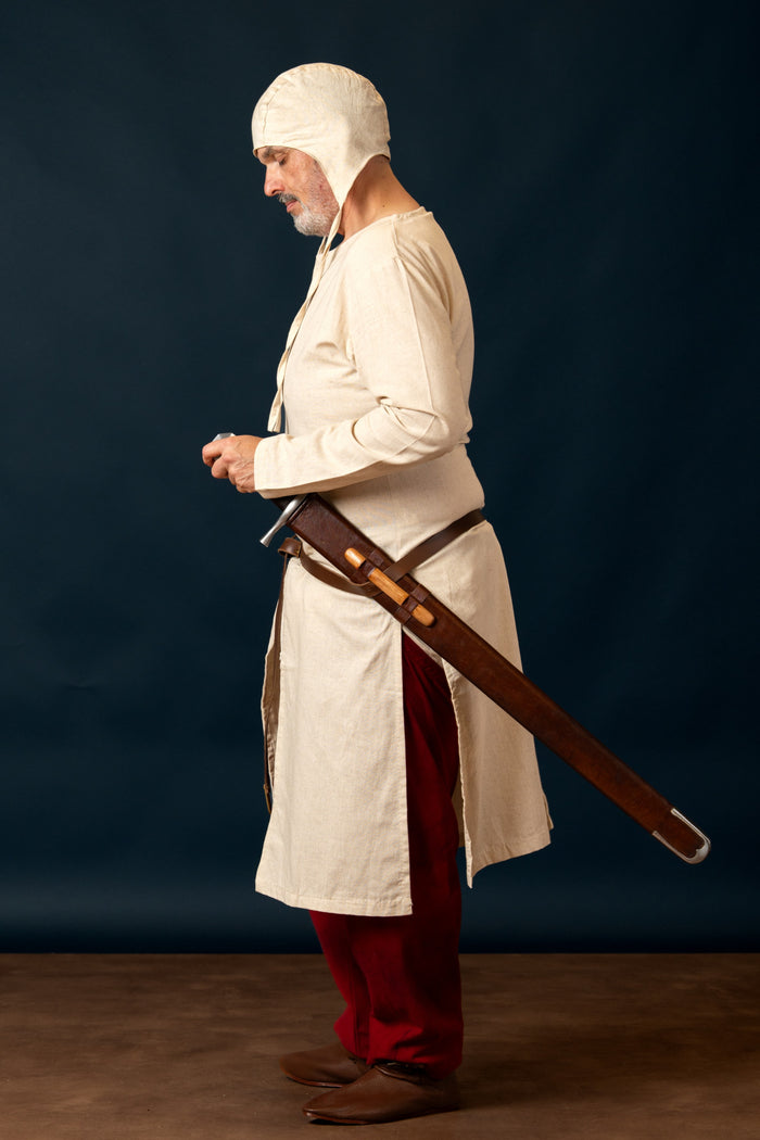 riding tunic, cotton-linen mix, natural