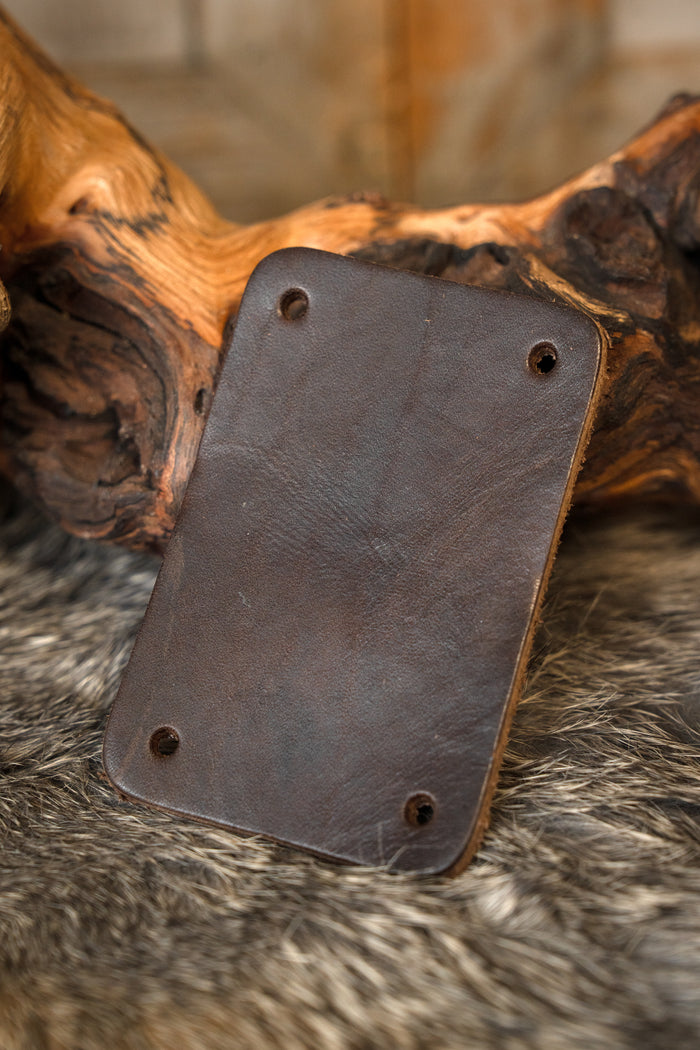 50x leather rectangular plate for lamellar armour, brown