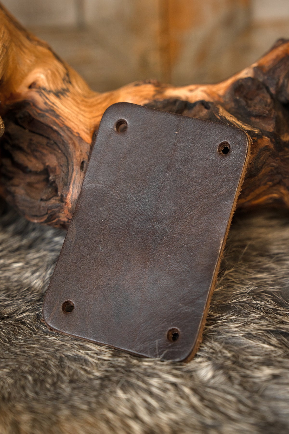 50x leather rectangular plate for lamellar armour, brown