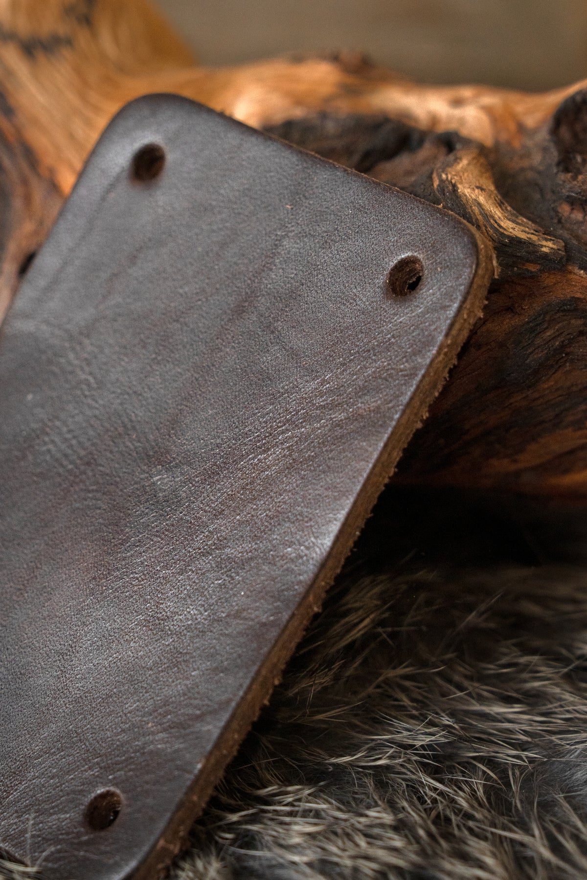 50x leather rectangular plate for lamellar armour, brown