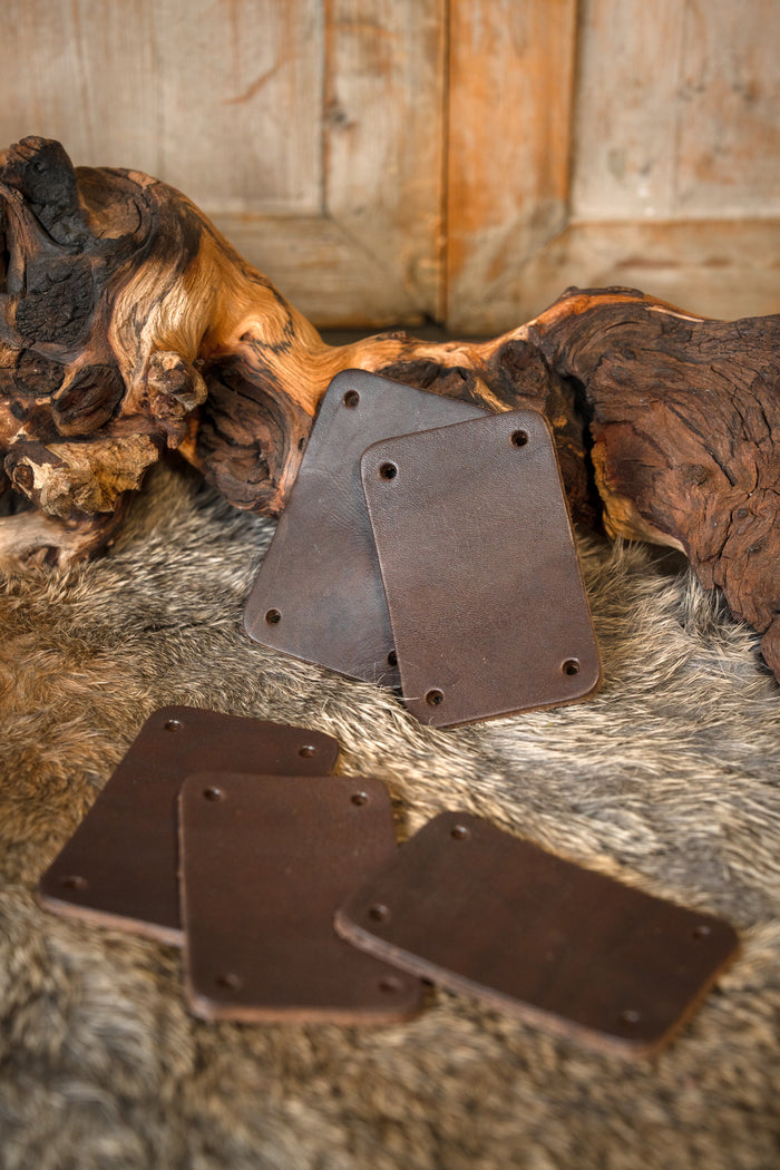50x leather rectangular plate for lamellar armour, brown